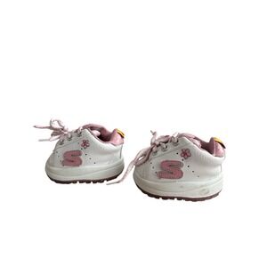 Build A Bear Workshop Pink White Silver Skechers Shoes Sneakers BABW